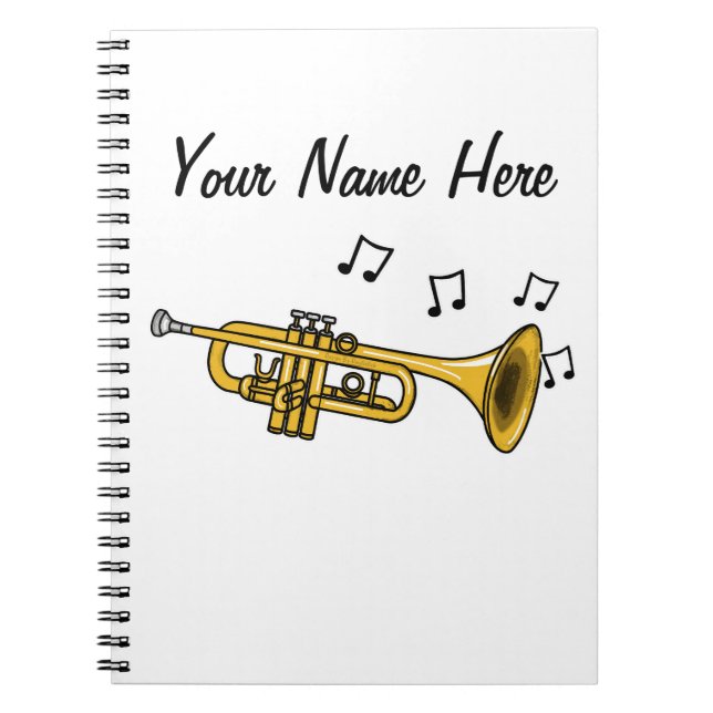Trumpet Brass Musician Music Teacher Anpassningsba Anteckningsbok (Framsidan)