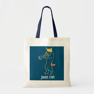 Trumpet Cat Jazz Cat Trumpeter Cat Trumpet Trumpet Tygkasse