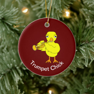 Trumpet Chick Julgransprydnad Keramik