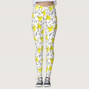 Trumpet Chick Musik noter Leggings