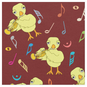 Trumpet Chick Musik noter Tyg