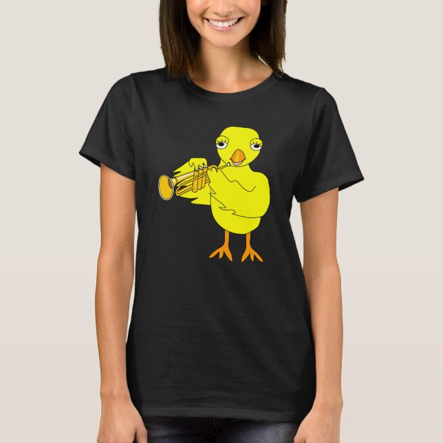Trumpet Chick T Shirt (Framsida)