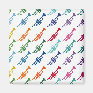 Trumpet Colorful Roligt Array Music Magnet