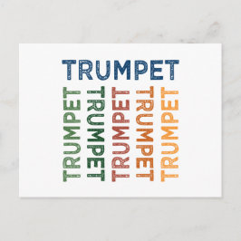 Trumpet Colorful Vykort