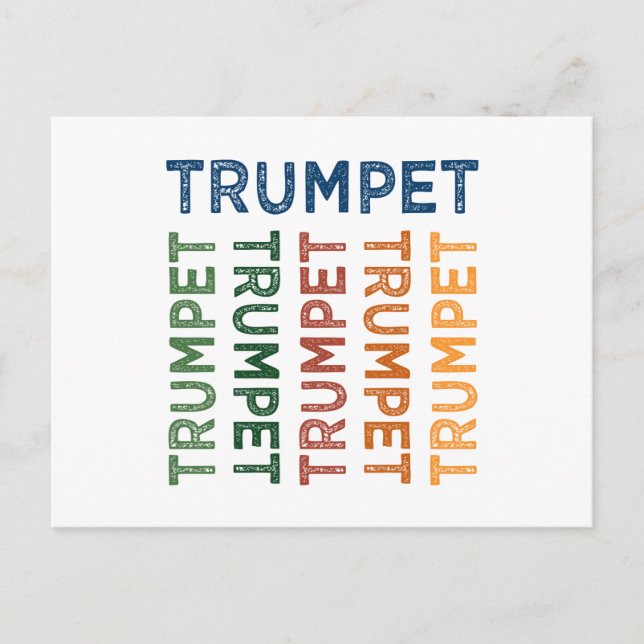 Trumpet Colorful Vykort (Framsida)