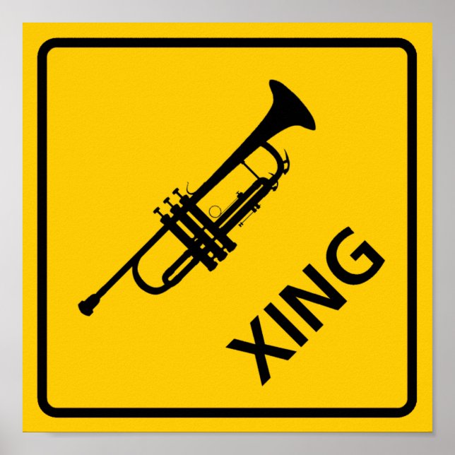 Trumpet Crossing Highway-tecken Poster (Framsidan)