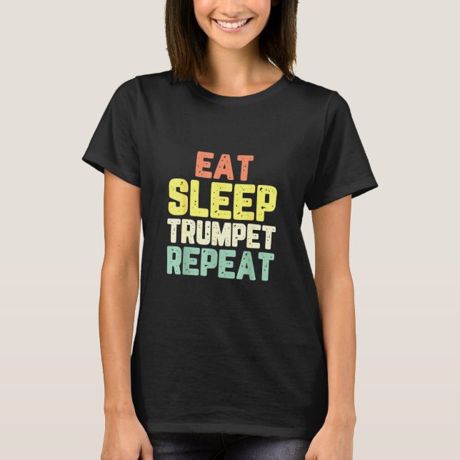 Trumpet - Eat Ssov Trumpet Trumpeter Player Funny T Shirt (Framsida)