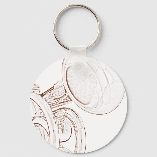 Trumpet eller Cornet Keychain eller Nyckelring (Framsida)