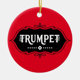 Trumpet Emblem Julgransprydnad Keramik
