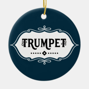 Trumpet Emblem Julgransprydnad Keramik