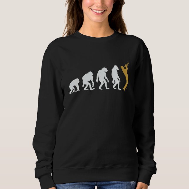Trumpet Evolution Trumpet Jazz Notblad Jazz Mu T Shirt (Framsida)
