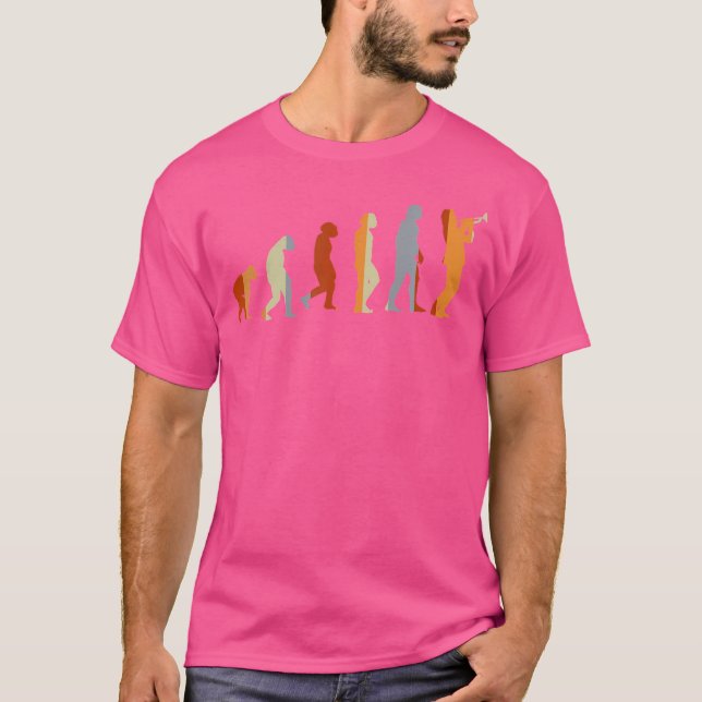 Trumpet Evolution Trumpet T Shirt (Framsida)