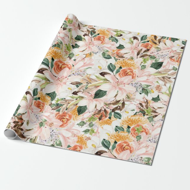 Trumpet Flower Presentpapper (Utrullad)