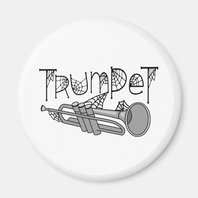 Trumpet Halloween Cobwebs Magnet (Framsidan)