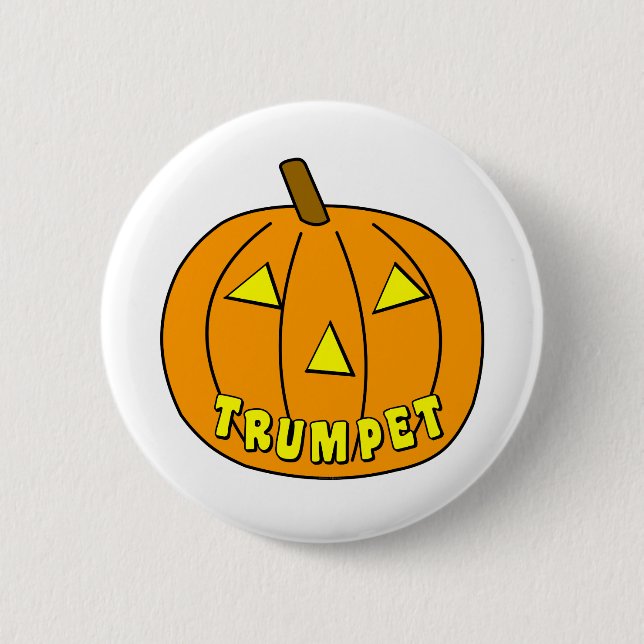 Trumpet Halloween Pumpkin Knapp (Framsida)