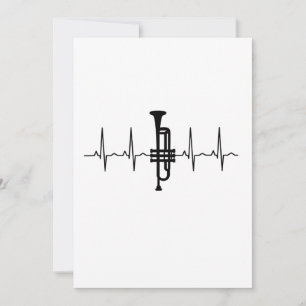 Trumpet Heartslag Inbjudningar