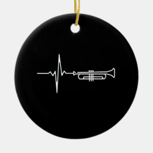 Trumpet Heartslag Julgransprydnad Keramik