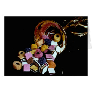 Trumpet Horn med Licorice Candy-jul Hälsningskort