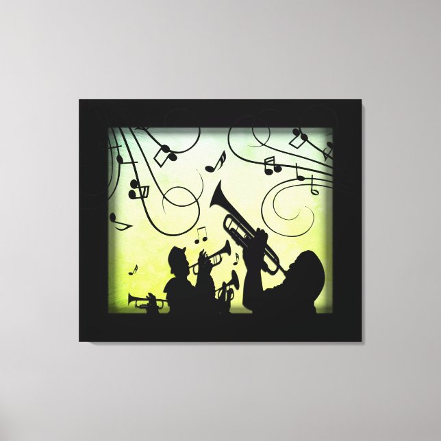 Trumpet Horn Section Music Art Canvastryck (Framsida)