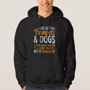 Trumpet Hundar Musical Instrument Trumpeter Trumpe Hoodie