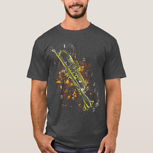 Trumpet Instrument Music loverrumpeter musikalgif T Shirt (Framsida)