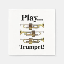 Trumpet Instrument Musical Party Pappersservett