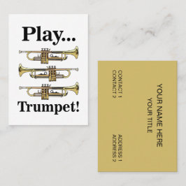 Trumpet Instrument Trumpeter Musician Visitkort