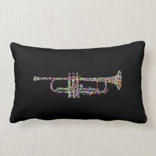 Trumpet jazz-färgat instrument för coola lumbarkudde