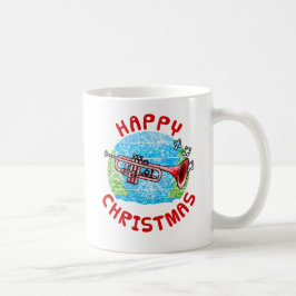 Trumpet jul Brass Musician Music Teacher Kaffemugg