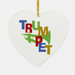 TRUMPET JULGRANSPRYDNAD KERAMIK
