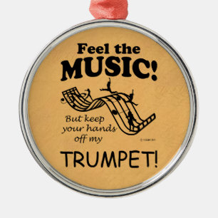 Trumpet känner musiken julgransprydnad metall