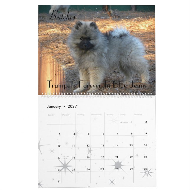 Trumpet Keeshond Calendar 2012 Kalender (Jan 2027)