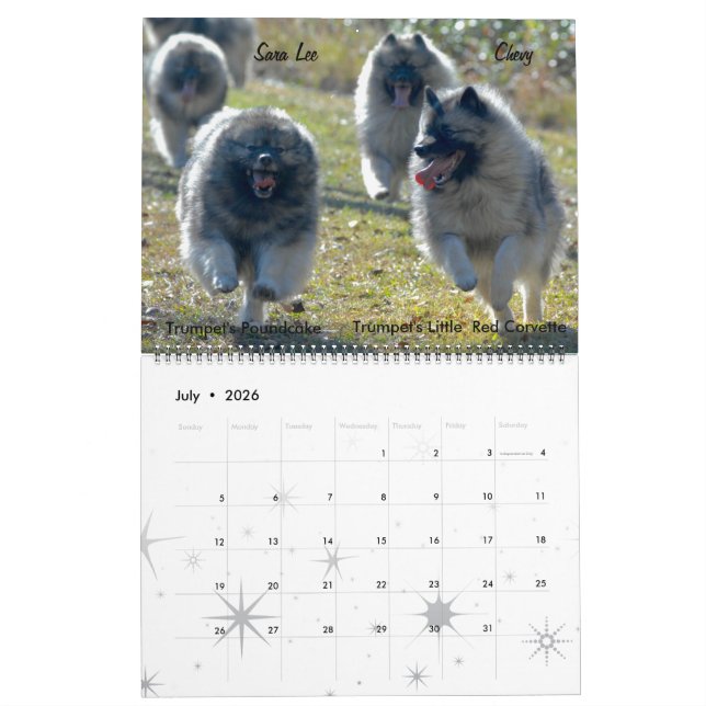 Trumpet Keeshond Calendar 2017 Kalender (Jul 2026)
