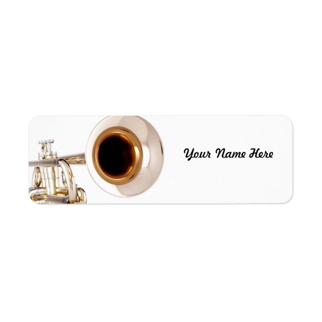 Trumpet Label Returadress Etikett (Framsidan)