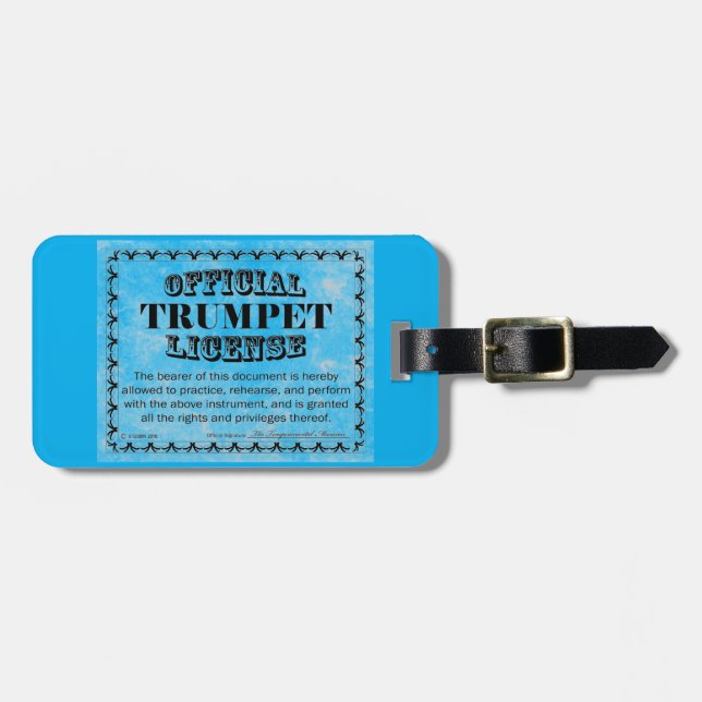 Trumpet License Bagagebricka (Horisontell Framsida)
