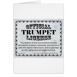 Trumpet License Hälsningskort