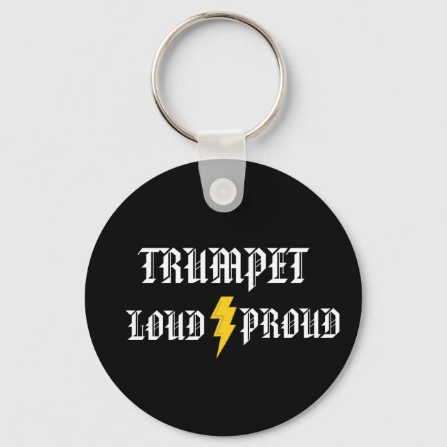 Trumpet: Loud och Proud Keychain Nyckelring (Framsida)