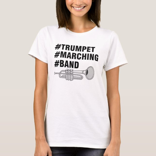 Trumpet Marching Band T Shirt (Framsida)