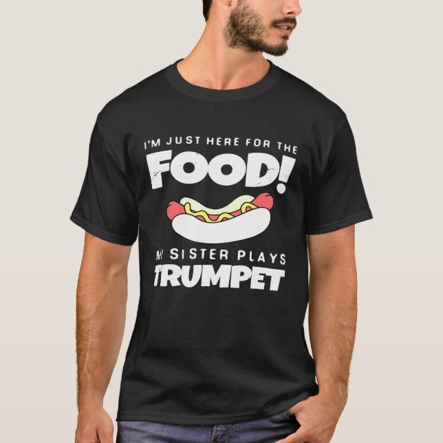 Trumpet - Marching School Band Sister Brother Trum T Shirt (Framsida)