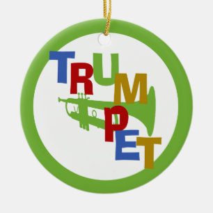 TRUMPET med Photo Ram Julgransprydnad Keramik