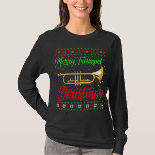 Trumpet Music Älskare Julafton Gift Ugly Trumpet C T Shirt