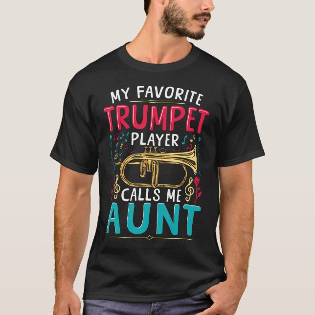 Trumpet Music Brass My Favorite Trumpet Player Cal T Shirt (Framsida)
