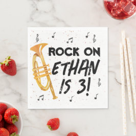 Trumpet Music Födelsedagsfest Papper Napkins Pappersservett