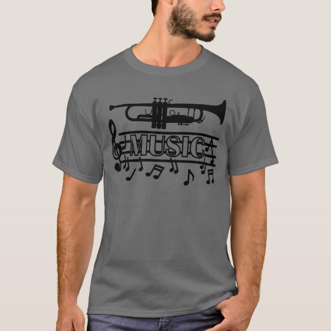 Trumpet Music-gåva T Shirt (Framsida)