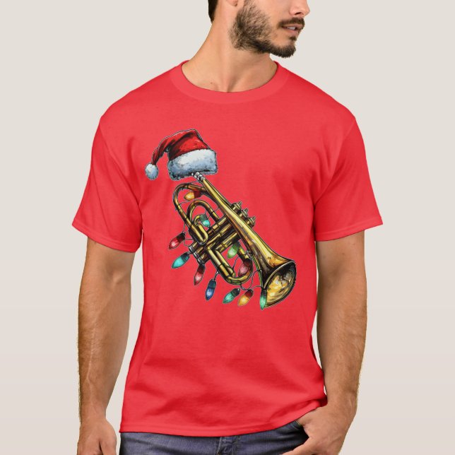 Trumpet Music Instrument-gåva T Shirt (Framsida)