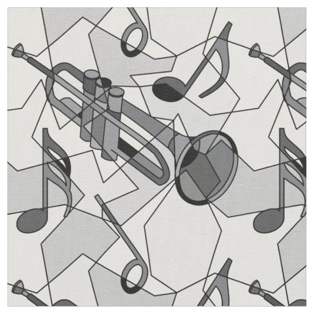 Trumpet Music Note-fragment Tyg (Närbild)