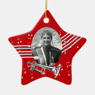 Trumpet Music Red Star Julgransprydnad Keramik
