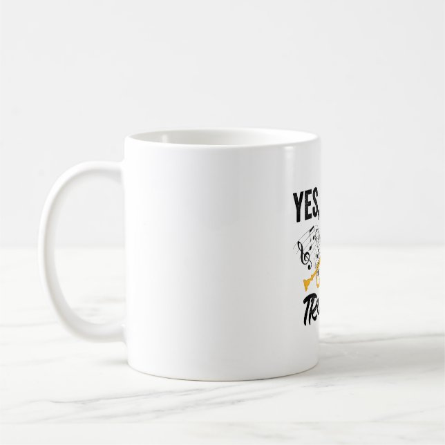 Trumpet Musical Instrument| Trumpet Band Gift Kaffemugg (Vänster)