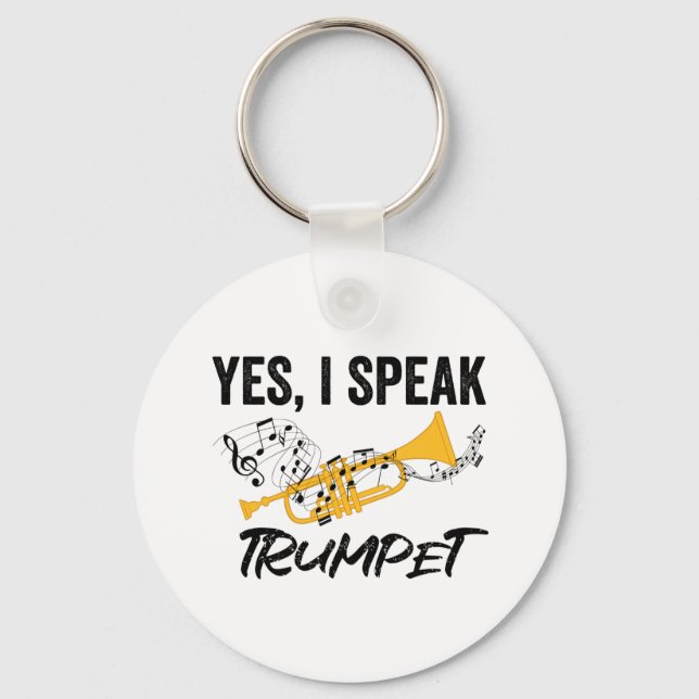 Trumpet Musical Instrument | Trumpet Band Gift Nyckelring (Framsida)