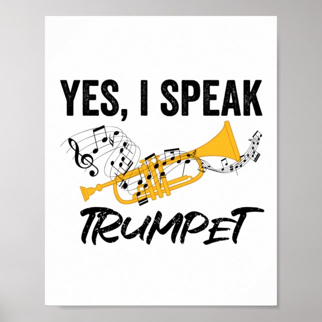 Trumpet Musical Instrument | Trumpet Band Gift Poster (Framsidan)